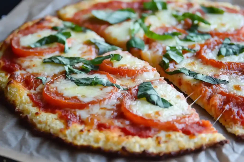 Top cauliflower pizza crust